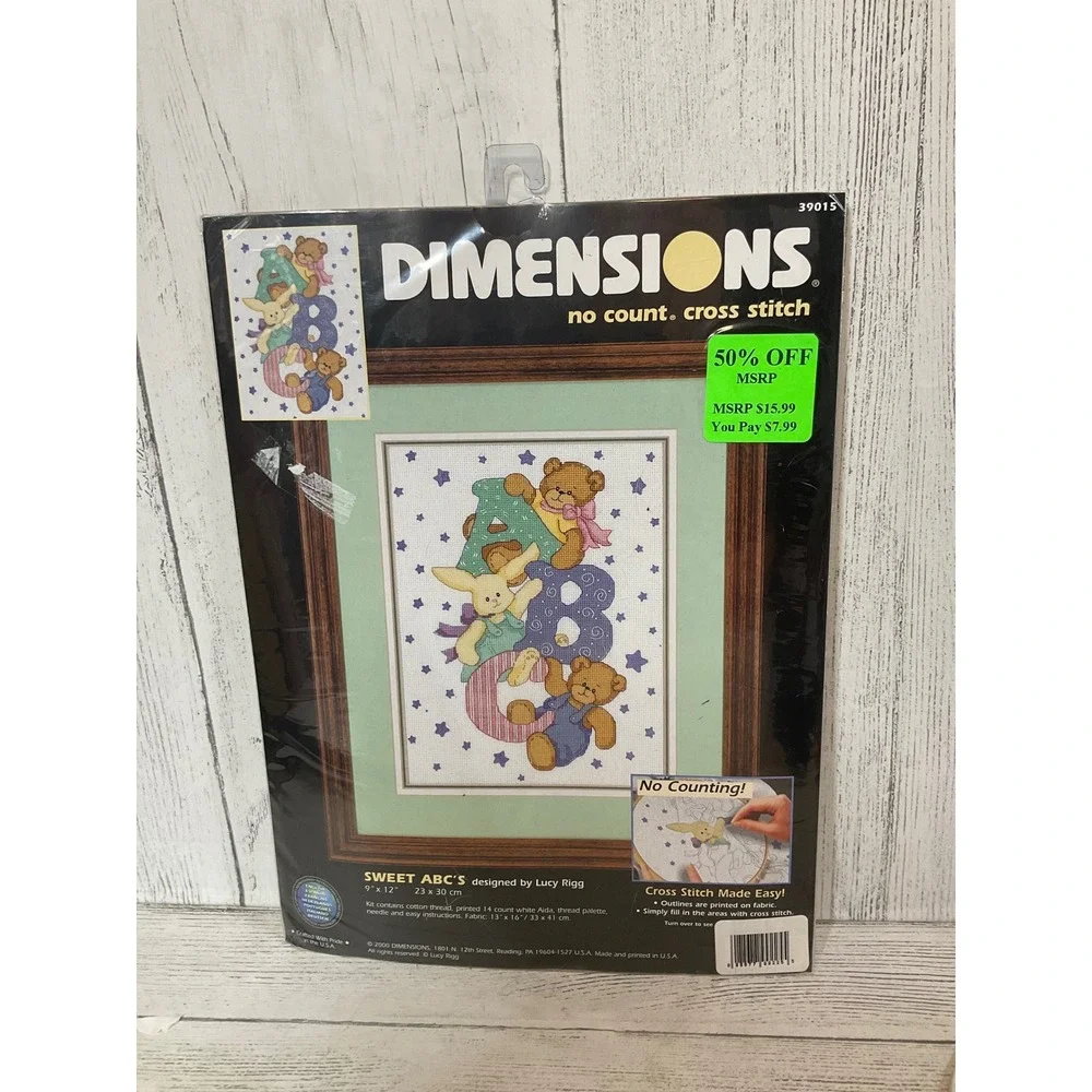 Dimensions Sweet‎ ABC's Cross Stitch 39015 9 X 12
